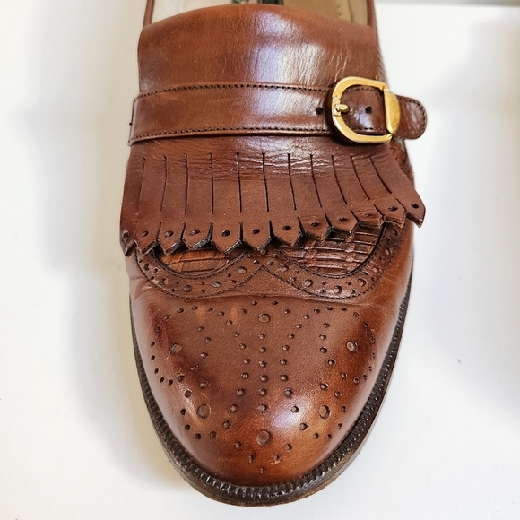 Florsheim Barletta Series Men's Brown Leather Wingtip Loafer Size 9D - Picture 4 of 12